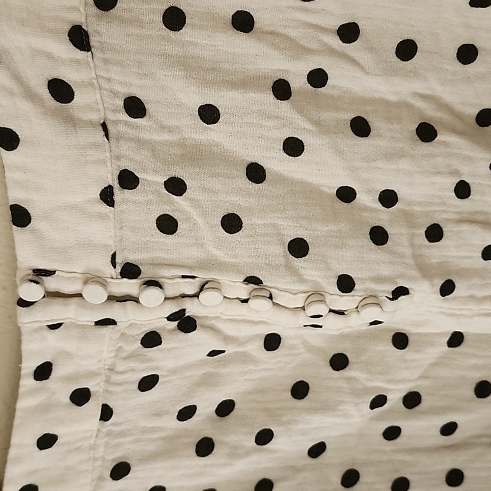 Madewell Cream and Black Polka Lightspun Harlow Square-Neck Top SIZE XL - Picture 5 of 7